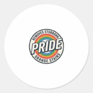 Vintage Pride Protest Rainbow Badge Vector Design_ Classic Round Sticker