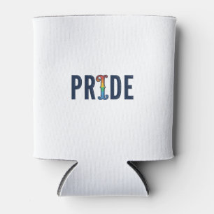 Vintage Pride Rainbow Lettering T-Shirt Design_1 Can Cooler