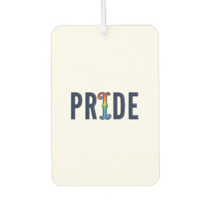 Vintage Pride Rainbow Lettering T-Shirt Design_1 Car Air Freshener
