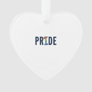 Vintage Pride Rainbow Lettering T-Shirt Design_1 Ornament