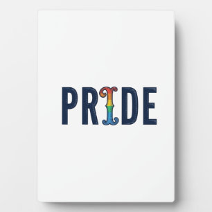 Vintage Pride Rainbow Lettering T-Shirt Design_1 Plaque