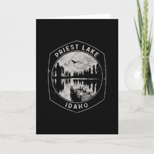 Vintage Priest Lake Idaho Outdoors Vacation Card