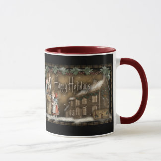 Vintage Primitive Christmas Mug