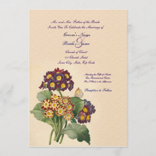 Vintage Primrose Wedding Invitation
