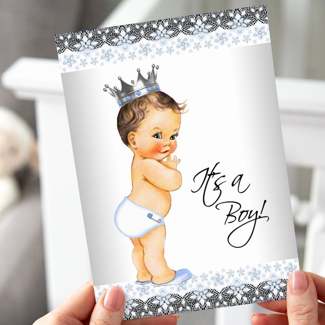 Vintage Prince Baby Boy Shower Invitation (Creator Uploaded)