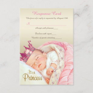 Vintage Princess Baby Girl Shower RSVP