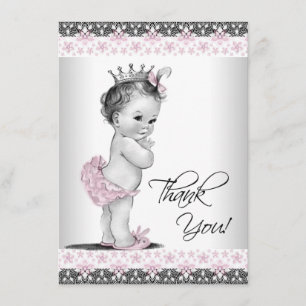 Vintage Princess Baby Shower Thank You