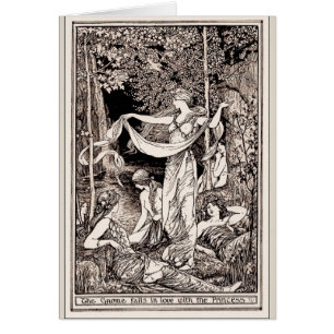 Vintage - Princess & Her Court at the Lake,