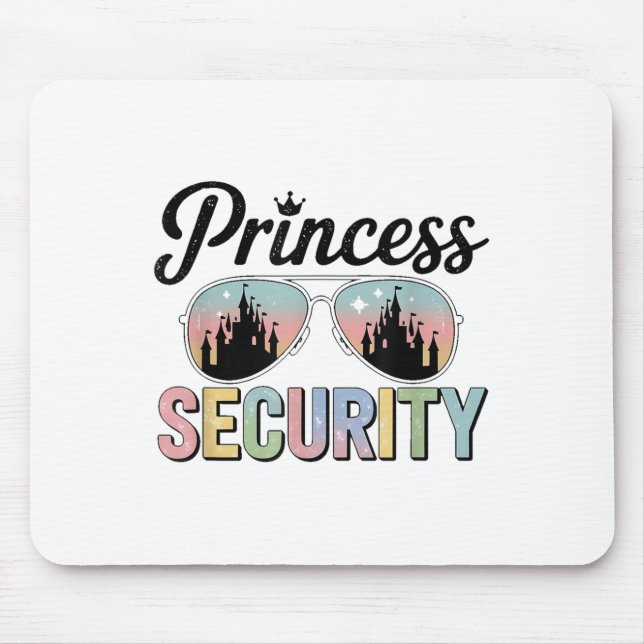 Vintage Princess Security Protection Matching Fami Mouse Pad (Front)