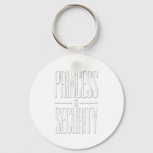 Vintage Princess Security Team Dad & Mum Famil Key Ring