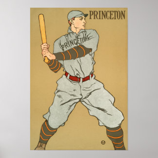 Vintage Princeton Baseball Player by Penfield Poster