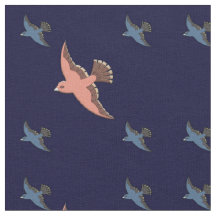 Vintage Print Art Deco Flying Bird