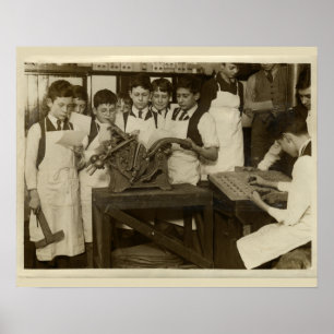 Vintage print  boys Daughaday Model printing press