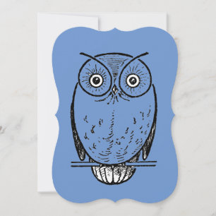 Vintage Print Owl Hoot Invitation