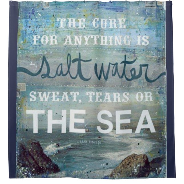 vintage print sailor shower curtain (Front)