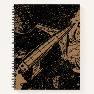 Vintage Print Space Exploration Bullet Journal