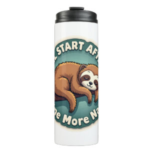 Vintage Procrastination Sloth Funny Student Shirt Thermal Tumbler