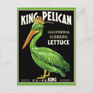 Vintage Produce Crate Label Postcard