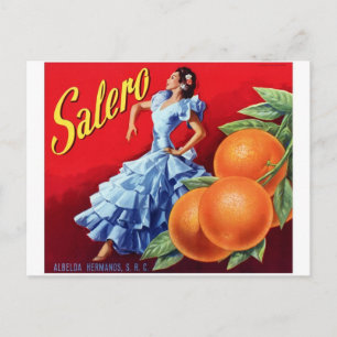 Vintage Produce Crate Label Postcard