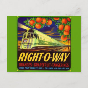 Vintage Produce Crate Label Postcard