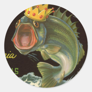 Vintage Product Can Label Art, Kingfish Asparagus