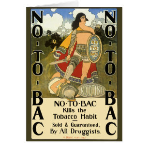 Vintage Product Label Art, No To Bac, Quit Smoking
