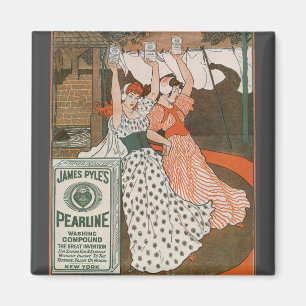 Vintage Product Label Art Pearline Modern Cleanser Magnet