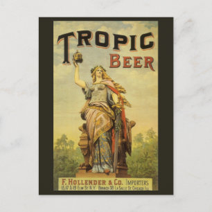 Vintage Product Label Art, Tropic Beer Gladiator Postcard