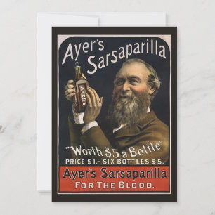 Vintage Product Label, Ayer's Sarsaparilla Drink