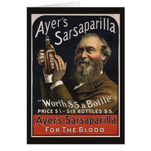 Vintage Product Label, Ayer's Sarsaparilla Drink (Front)