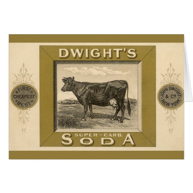 Vintage Product Label, Dwight's Bicarbonated Soda (Front Horizontal)