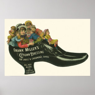 Vintage Product Label, Frank Miller's Shoe Polish Poster