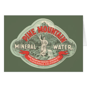 Vintage Product Label, Pine Mountain Mineral Water