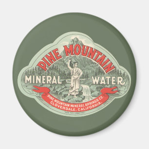 Vintage Product Label, Pine Mountain Mineral Water Magnet