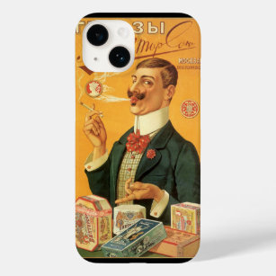 Vintage Product Label, Russian Cigarette Tobacco Case-Mate iPhone 14 Case