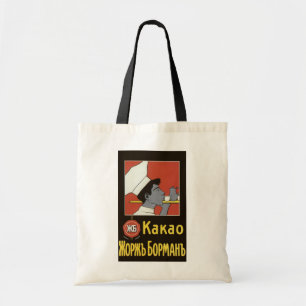 Vintage Product Label, Russian Hot Chocolate Kakao Tote Bag