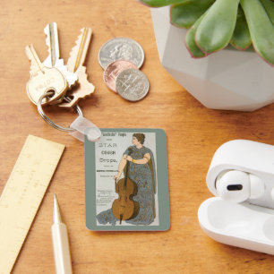 Vintage Product Label, Star Cough Drops Key Ring