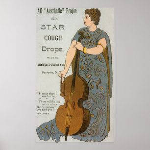 Vintage Product Label, Star Cough Drops with Cello Poster