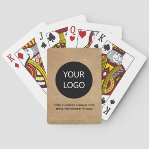 Vintage Professional Custom Company Logo Business  Playing Cards