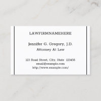 Vintage, Professional Lawyer Business Card