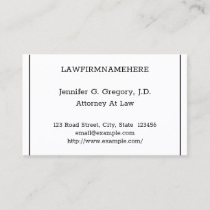 Vintage, Professional Lawyer Business Card
