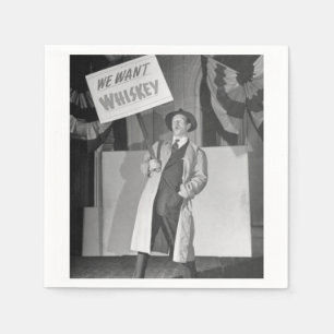 Vintage Prohibition Beer, Vintage Retro1930 Napkin