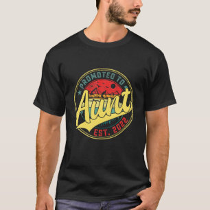 Vintage Promoted To Aunt 2022 Mothers Day New Aunt T-Shirt