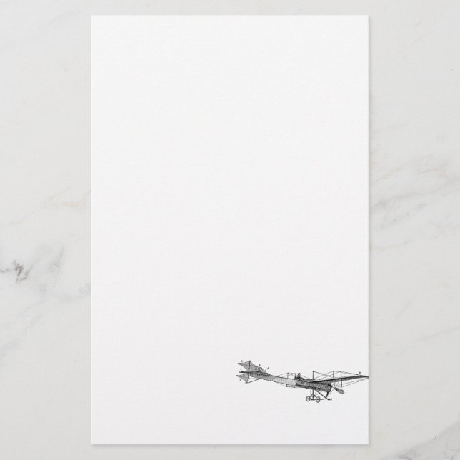 Vintage Propeller Aeroplane Retro Old Prop Plane Stationery (Front)