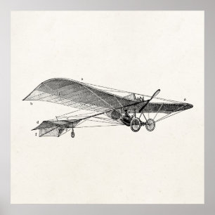 Vintage Propeller Airplane Retro Old Prop Plane Poster