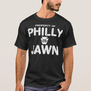 Vintage Property of PHILLY JAWN 215 Philadelphia C T-Shirt