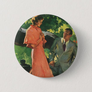 Vintage Proposal; Will You Marry Me? 6 Cm Round Badge