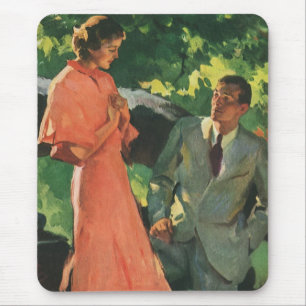 Vintage Proposal; Will You Marry Me? Mouse Pad