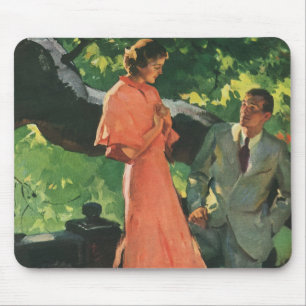 Vintage Proposal; Will You Marry Me? Mouse Pad