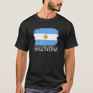 Vintage Proud Argentina Flag Patriotic Argentinia T-Shirt
